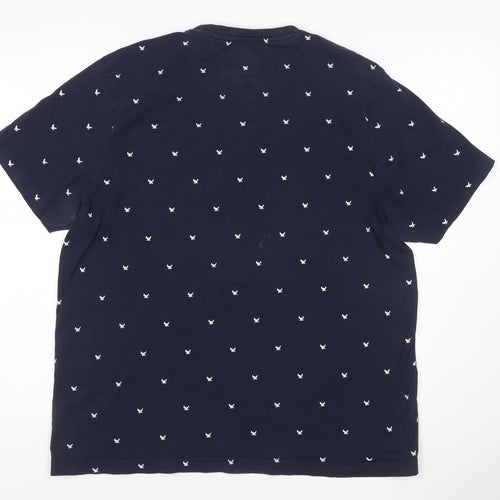 SoulCal & Co Men's Blue Embroidered Crew Neck T-Shirt XL