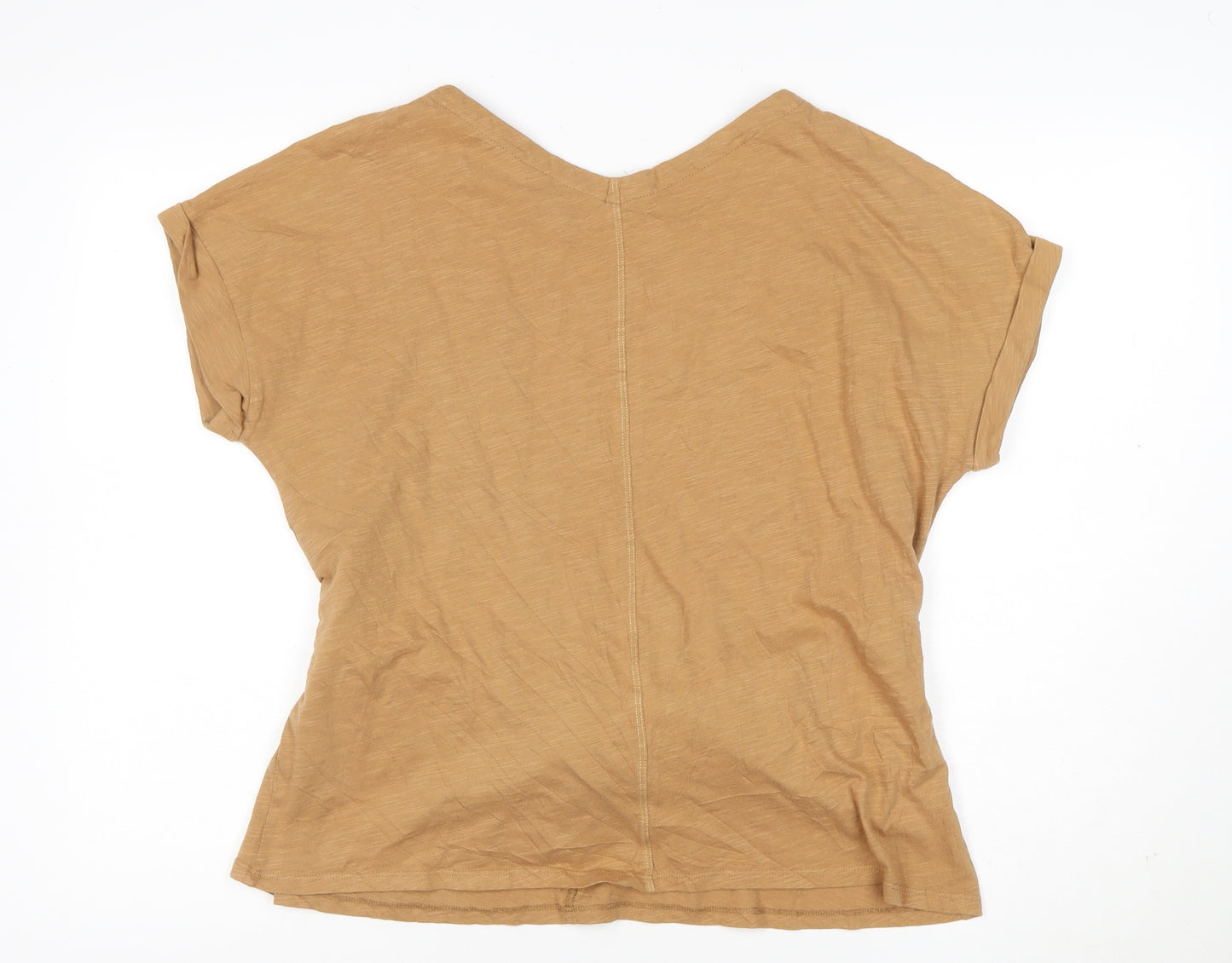 White Stuff Women's Beige Cotton Tunic Blouse UK 16 Short Sleeve