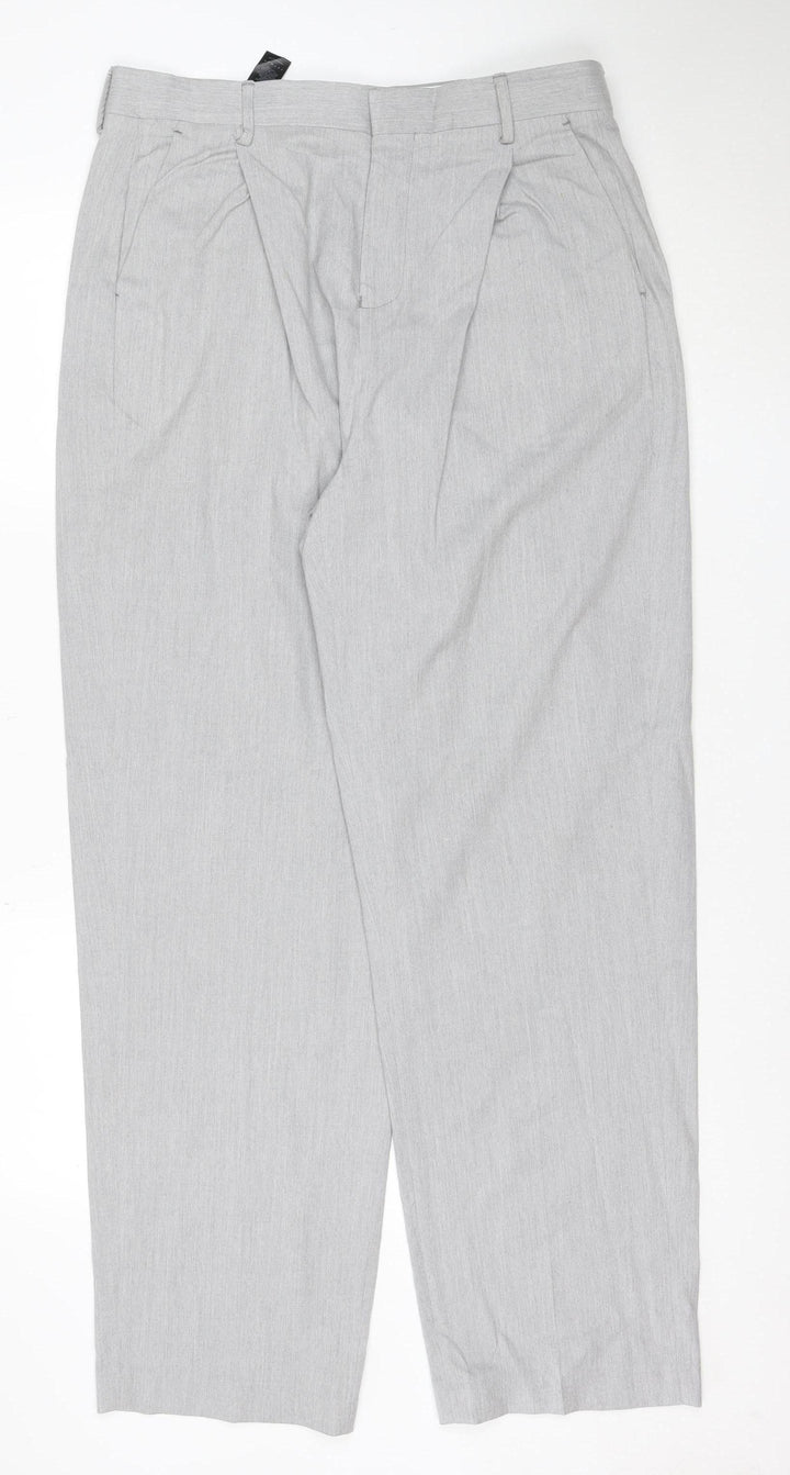 Topman Men's Grey W32 L34 Slim Fit Trousers