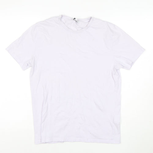 Reiss Women White Cotton Basic Short Sleeve T-Shirt S