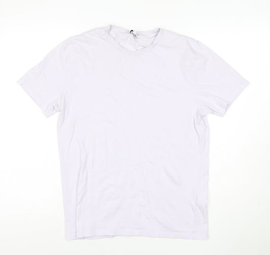 Reiss Women White Cotton Basic Short Sleeve T-Shirt S