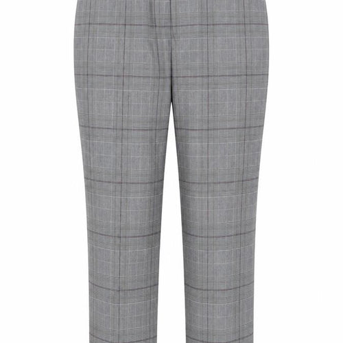Marks and Spencer Women’s Grey Check Straight Leg Trousers Size 12