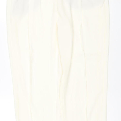 Marks and Spencer Women’s Ivory Crepe Jogger Trousers Size 12