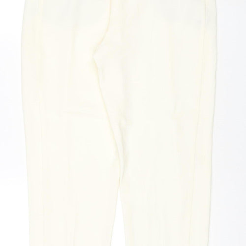Marks and Spencer Women’s Ivory Crepe Jogger Trousers Size 12