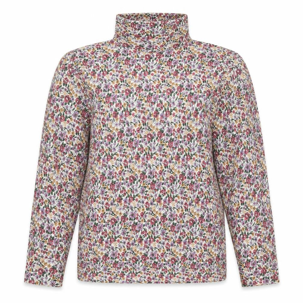 Spirit of the Andes Women's Multicoloured Floral Roll Neck Long Sleeve Top L