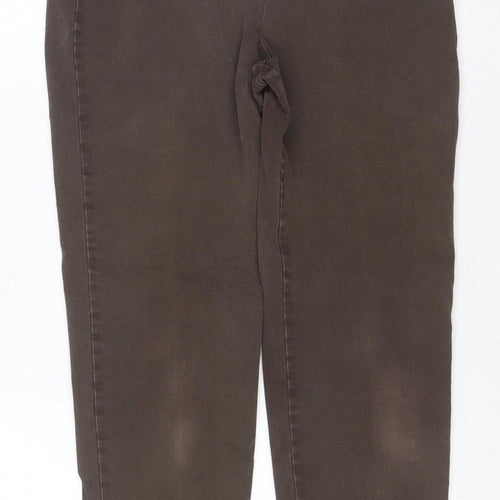 Marks and Spencer Women’s Brown Size 12 Long Straight Trousers