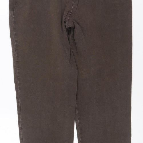 Marks and Spencer Women’s Brown Size 12 Long Straight Trousers