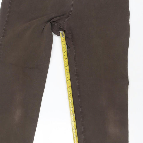 Marks and Spencer Women’s Brown Size 12 Long Straight Trousers