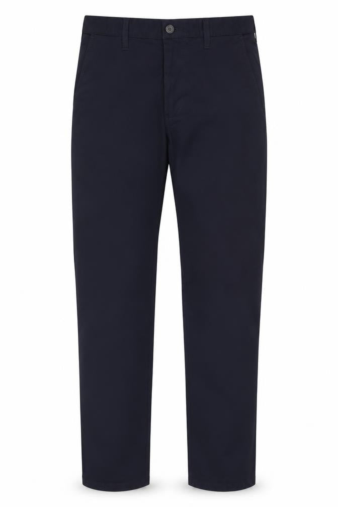 Front view of Marks & Spencer Men's Blue Regular Fit Chino Trousers 30x33