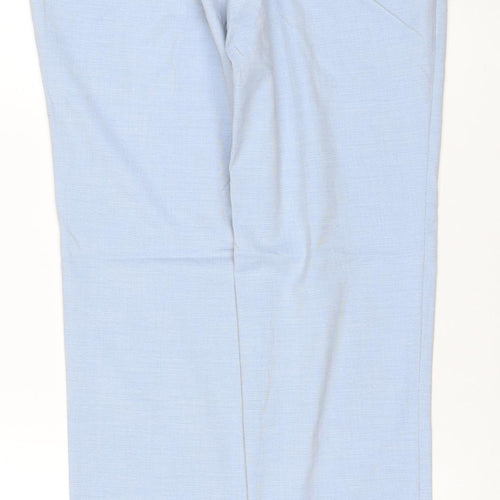 Marks and Spencer Men's Blue Slim Fit Chino Trousers 30W 33L
