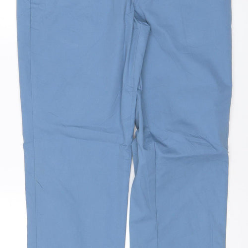 Marks and Spencer Blue Harbour Mens Blue Chino Trousers 34x31 Regular Fit