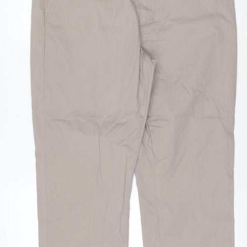 Marks and Spencer Blue Harbour Men's Beige Regular Fit Chino Trousers 36x29