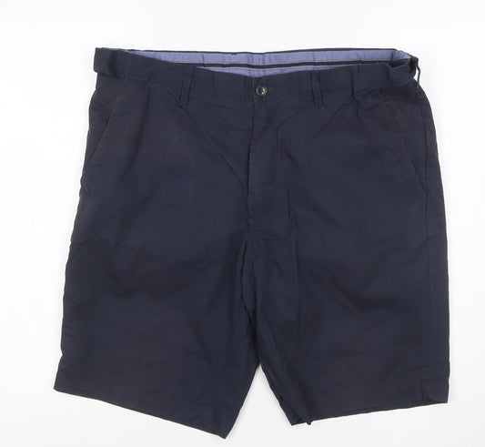 Marks and Spencer Men's Blue 36 Chino Shorts Cotton Stretch