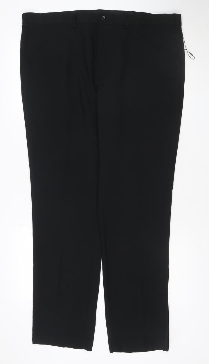 Marks and Spencer Men's Black Slim Fit Dress Trousers 42x33
