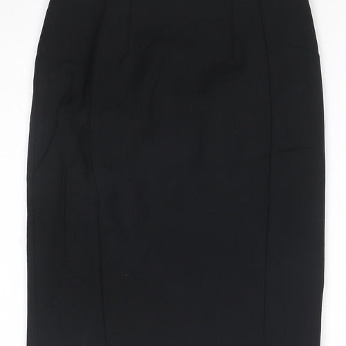 Reiss Womens Black Size 10 Pencil Skirt Lined Stretch High Rise