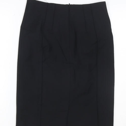 Reiss Womens Black Size 10 Pencil Skirt Lined Stretch High Rise