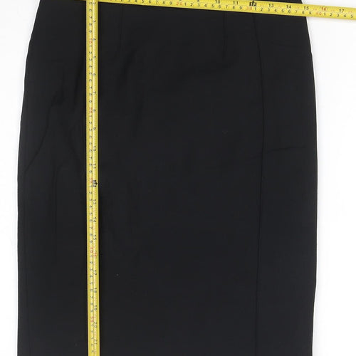 Reiss Womens Black Size 10 Pencil Skirt Lined Stretch High Rise