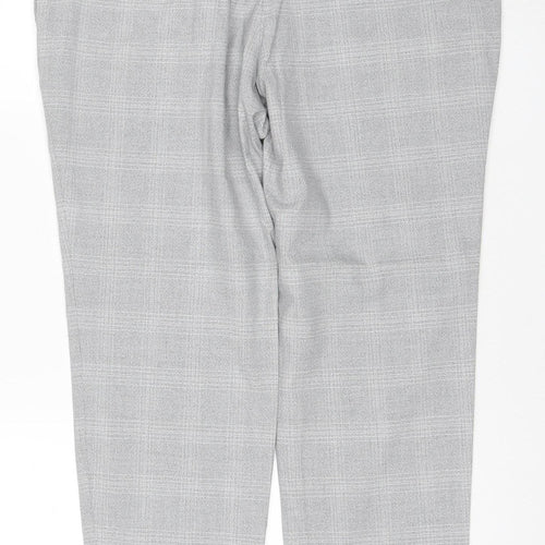 Marks and Spencer Men's Grey Check Skinny Dress Trousers 38S
