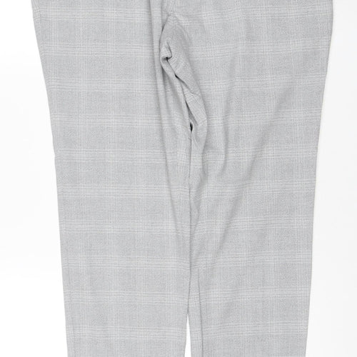 Marks and Spencer Men's Grey Check Skinny Dress Trousers 38S