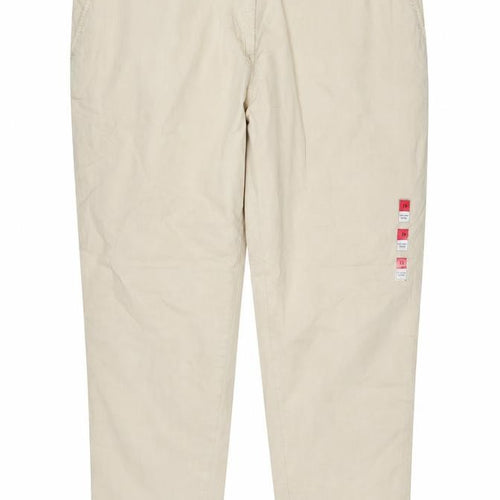 Marks and Spencer Womens Beige Chino Trousers Size 18 Cotton
