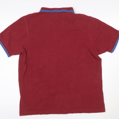 Fred Perry Men's Red Slim Fit Polo Shirt XL Cotton Casual
