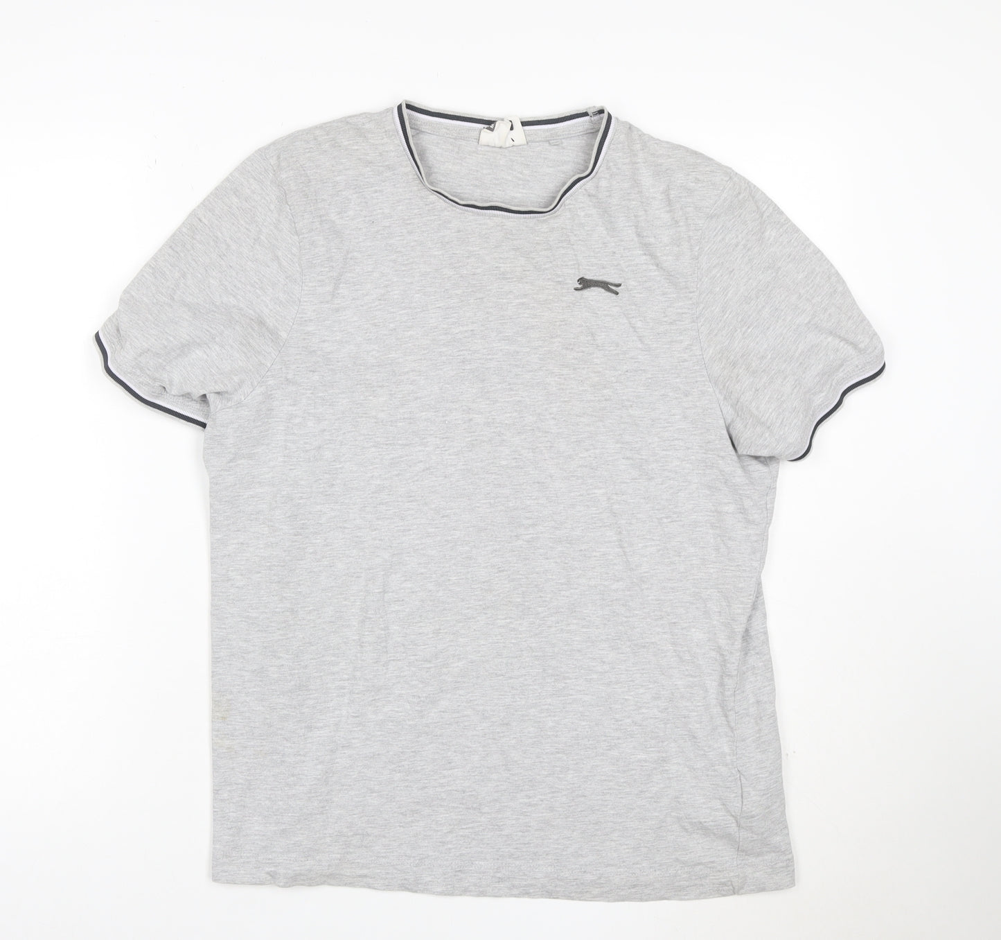 Slazenger Men's Grey Short Sleeve Crew Neck T-Shirt Size M