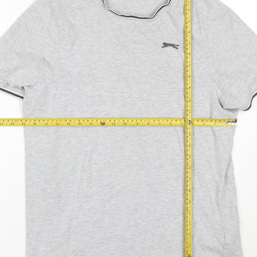 Slazenger Men's Grey Short Sleeve Crew Neck T-Shirt Size M