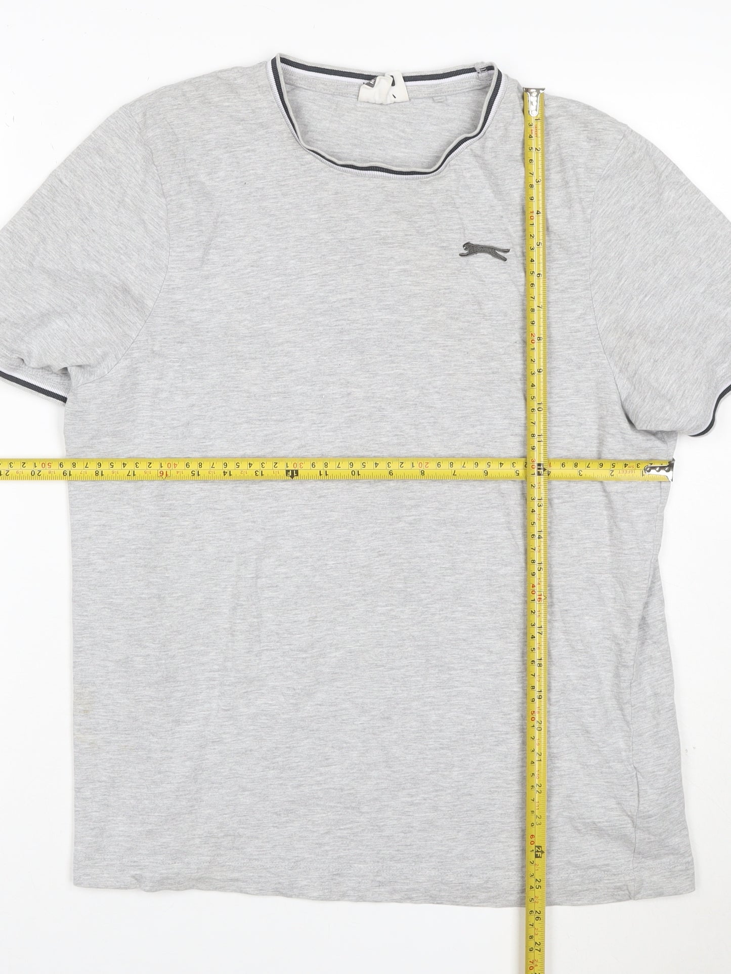 Slazenger Men's Grey Short Sleeve Crew Neck T-Shirt Size M