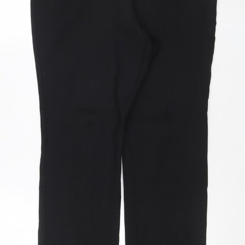 Marks and Spencer Women Black Size 12 Short Straight Leg Trousers