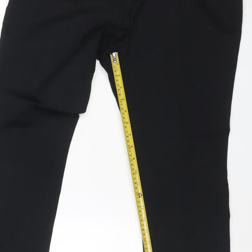 Marks and Spencer Women Black Size 12 Short Straight Leg Trousers