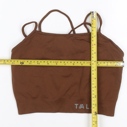 Tala Women's Brown Slim Fit Seamless Activewear Tank Top M