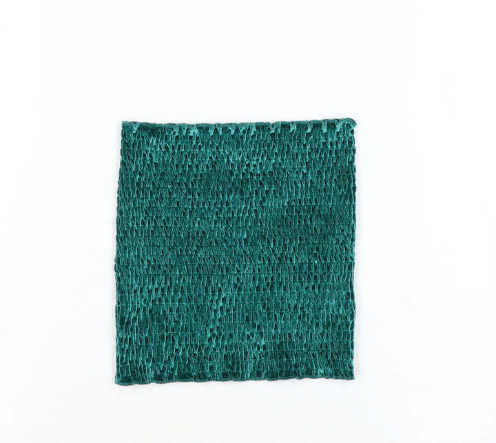 Urban Outfitters Women's Green Cropped Velvet Tank Top S
