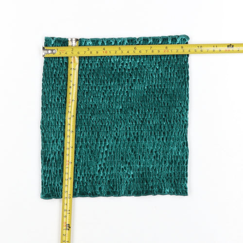 Urban Outfitters Women's Green Cropped Velvet Tank Top S