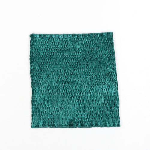 Urban Outfitters Women's Green Cropped Velvet Tank Top S