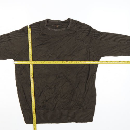 Next Women Brown Crew Neck Long Sleeve Knit Jumper Size 14
