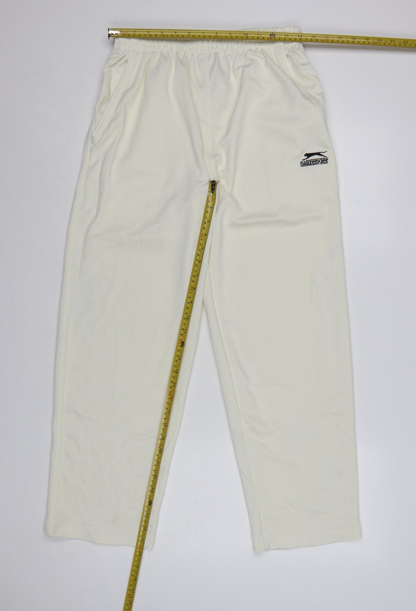 Slazenger Men Ivory Regular Fit Sweatpants S Lightweight Sports Trousers