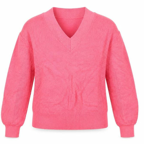 Next Women’s Pink Cotton V-Neck Long Sleeve Pullover Jumper XS