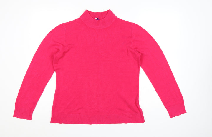 BHS Women’s Pink Roll Neck Long Sleeve Pullover Jumper Size 16