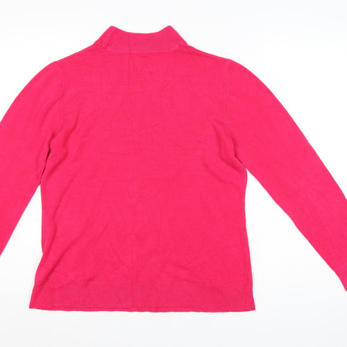 BHS Women’s Pink Roll Neck Long Sleeve Pullover Jumper Size 16