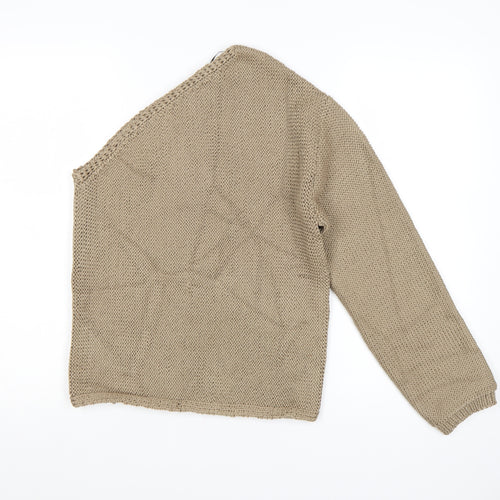 Marks and Spencer Women Beige Knit Pullover Jumper Size S