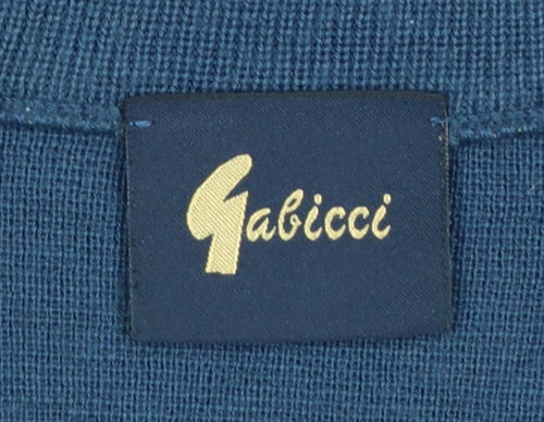Gabicci Men's Blue Acrylic V-Neck Sleeveless Vest Jumper L