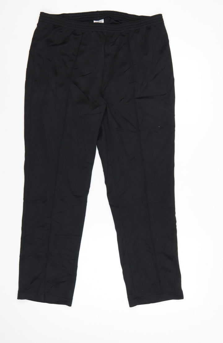 Damart Women’s Black Size 16 Elastic Waist Straight Trousers