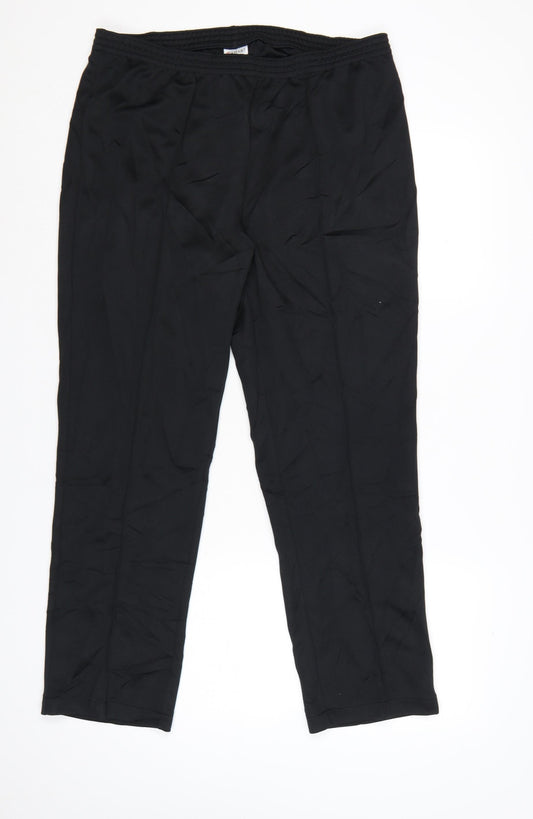 Damart Women’s Black Size 16 Elastic Waist Straight Trousers