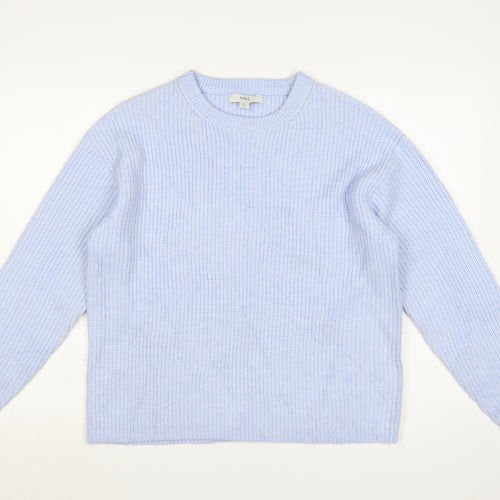 Marks and Spencer Women Blue Knit Crew Neck Pullover Jumper M