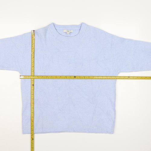 Marks and Spencer Women Blue Knit Crew Neck Pullover Jumper M