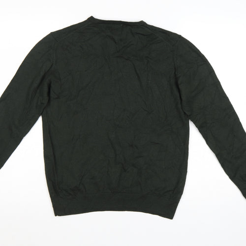 ZARA MAN Green Wool Crew Neck Men’s XL Pullover Jumper