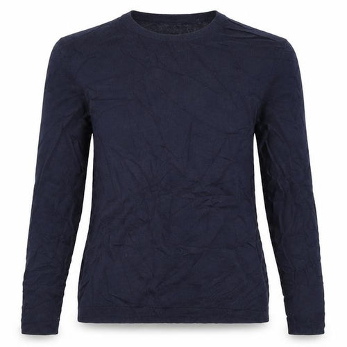 BOSS Womens Blue Merino Wool Crew Neck Long Sleeve Jumper M