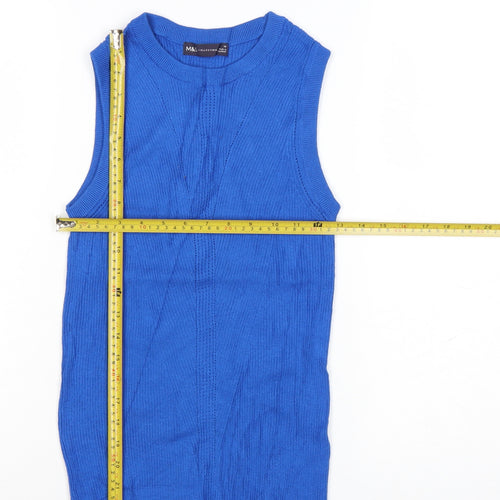 Marks and Spencer Women's Blue Knit Sleeveless Tank Top Size 14