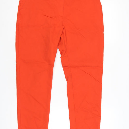 Laura Ashley Womens Orange Slim Ankle Trousers Size 12
