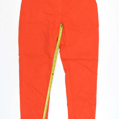 Laura Ashley Womens Orange Slim Ankle Trousers Size 12